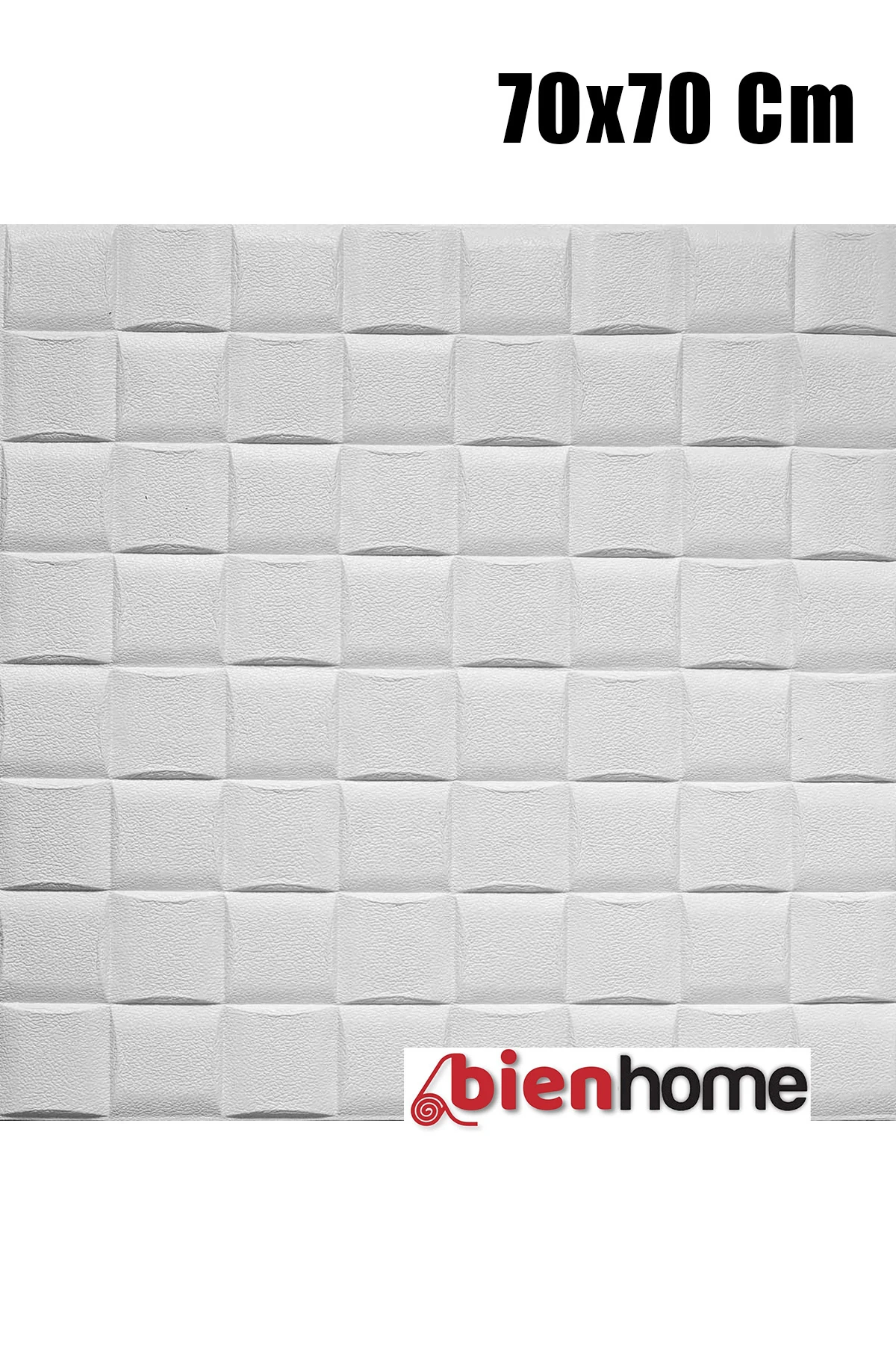 Beyaz Kendinden Yapışkanlı Köpük Duvar Kaplama Paneli Tavan Kaplama Köpüğü 70x70cm 0,50m²