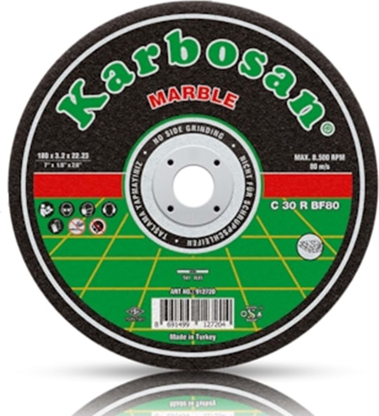 KARBOSAN 180X3.2X22.23  Mermer Kesici