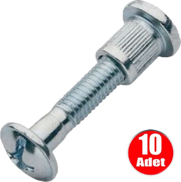 Modül Mobilya Dolap Bağlantı Birleştirme Vidası 40MM - 10 Adet