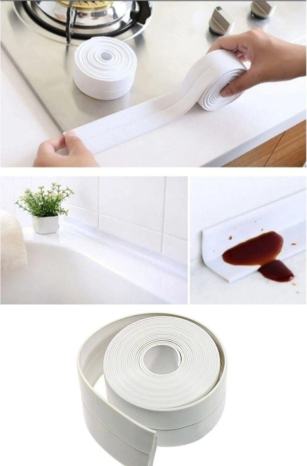 Su Sızdırmaz Geçirmez Bant Lavabo Küvet Kenar Bandı Küvet Duş