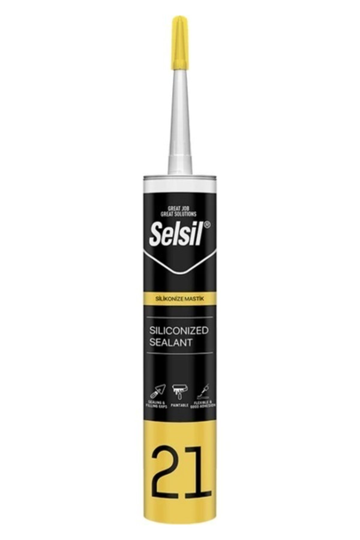 SELSİL Si?li?koni?ze Masti?k Si?yah 500 Gr Selsi?l
