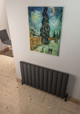 Serez Yatay Alüminyum Radyatör 1040X600 Pütürlü Antrasit (7946)