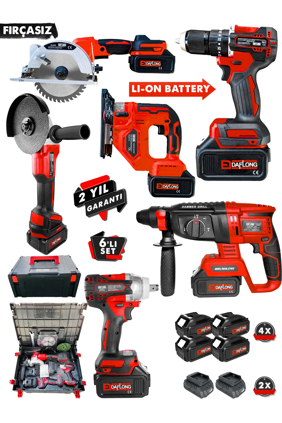 PROFESSİONEL KÖMÜRSÜZ BAKIR SARGILI ÇELİK SANZUMAN 6'LI SET SUNTA KESME +DEKOPAJ