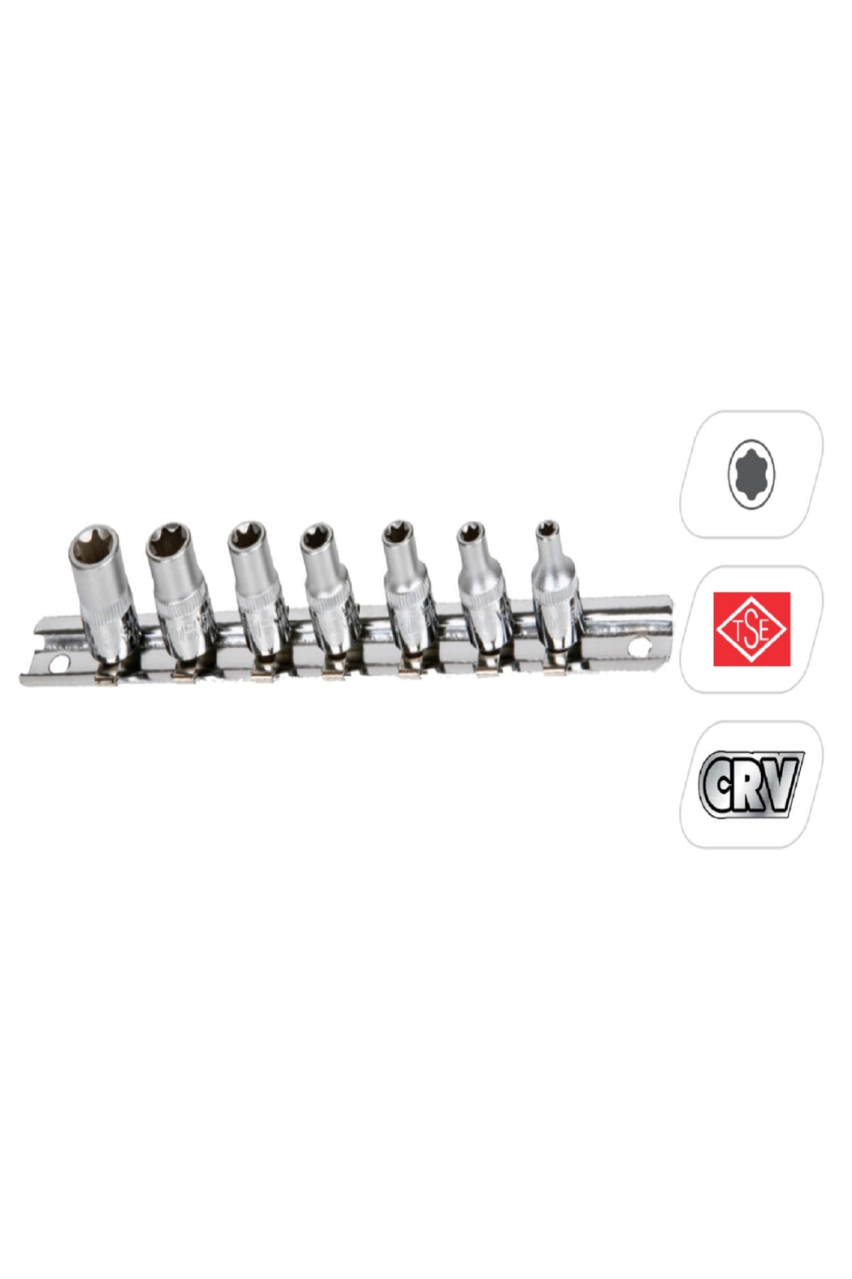 RİCO 7 Parça 1/4” İç Torx E Lokma Seti