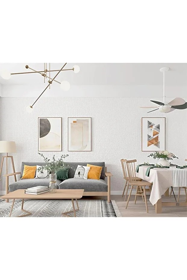 Yapışkanlı Arkası Folyolu Zemin Göstermez Isı Yalıtım 50x280cm Rulo Salon Ofis Duvar Paneli Kağıdı