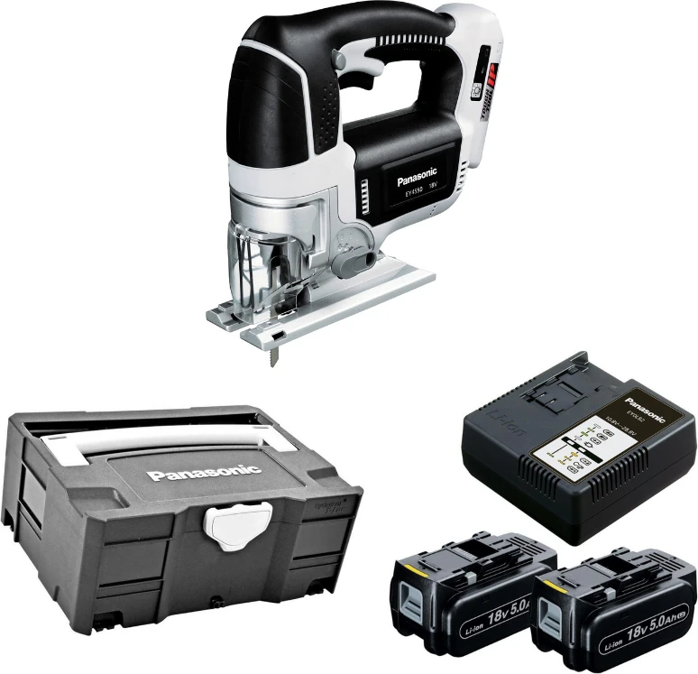 EY4550LJ2G Akülü Dekupaj Testeresi (18V-5.0Ah Pil Seti - Systainer Çanta)