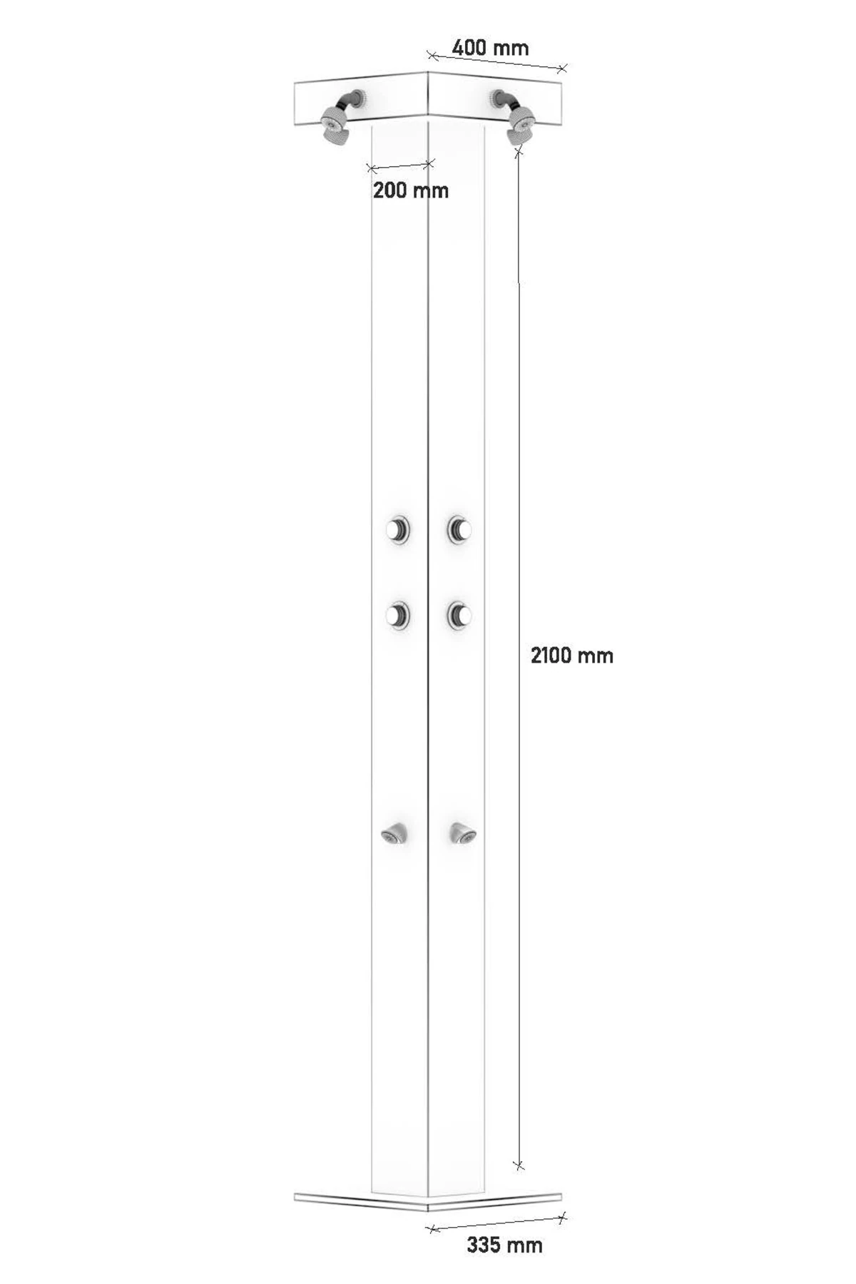 HAVUZ / SAHİL DUŞ KULESİ 4 LÜ AYAK YIKAMALI PASLANMAZ ÇELİK