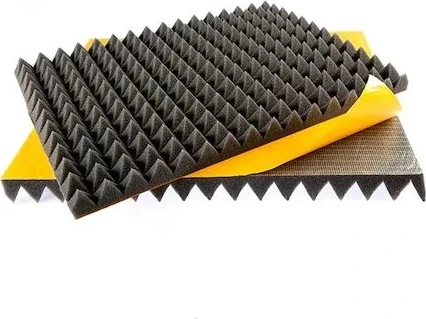 Ses Yalıtım Akustik Piramit Süngeri 40 mm Kendinden Yapışkanlı