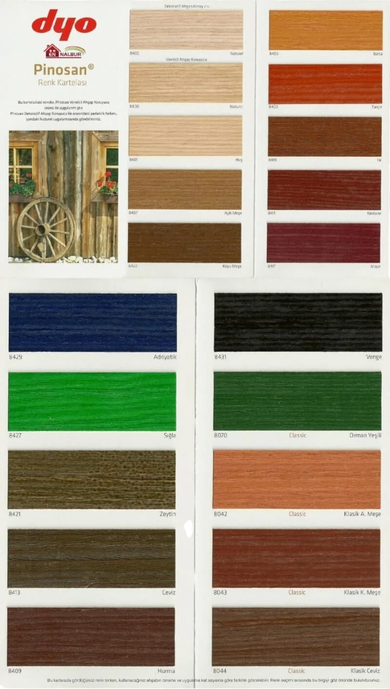 Dyo Pinosan Ahşap Verniği 0,75 Litre 8070 Orman Yeşili