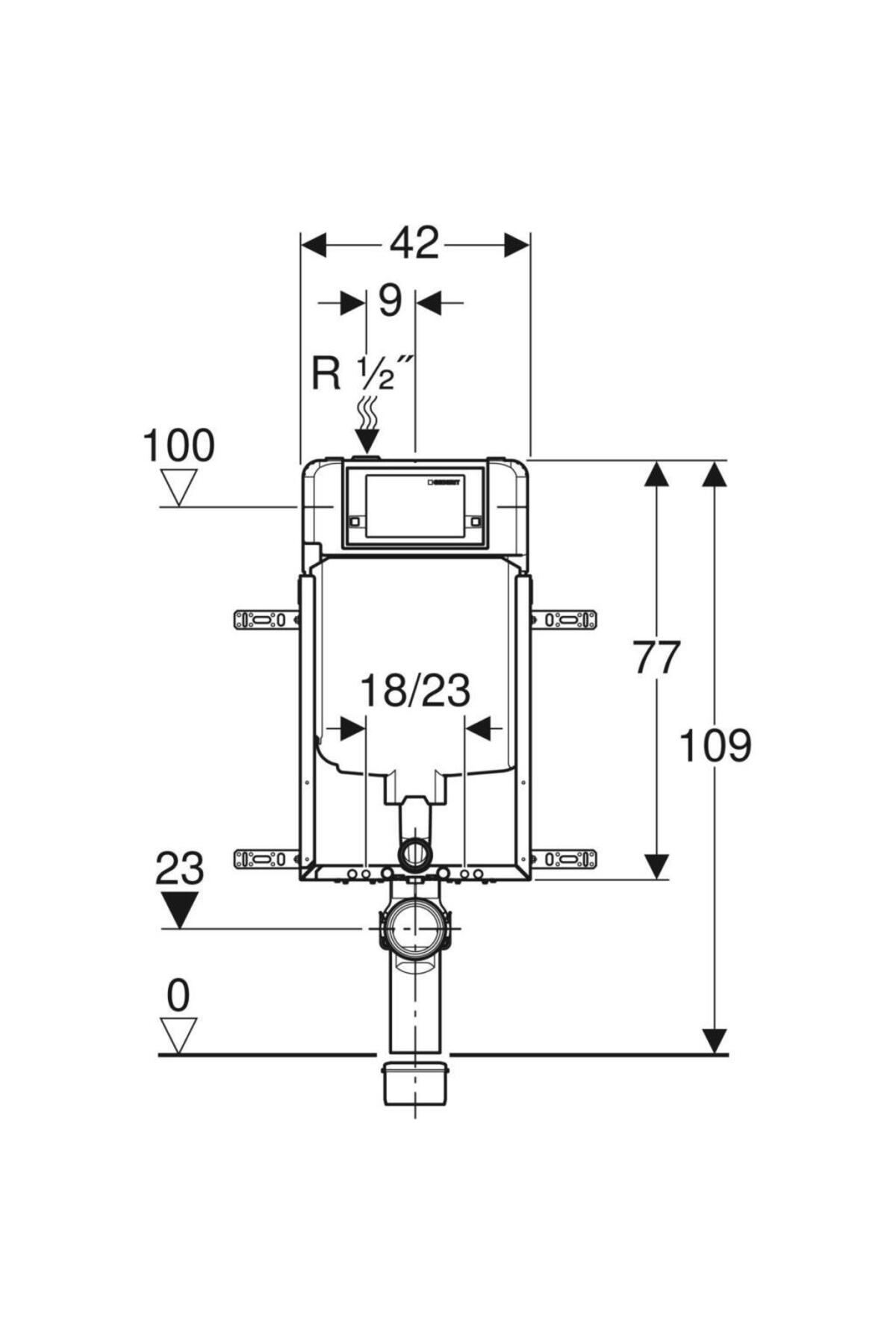 3'lü Gömme Rezervuar Seti 8 Cm - Parlak Krom