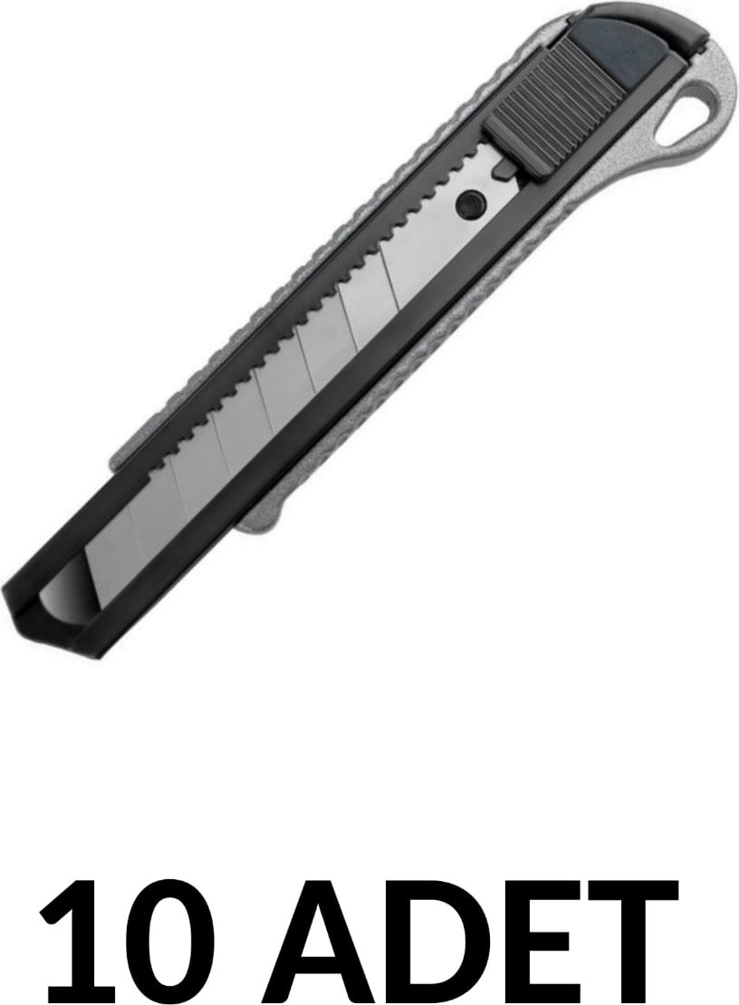 10 Adet Metal Gövdeli Geniş Maket Bıçağı
