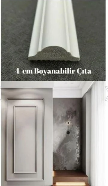 Dekoratif Boyanabilir Duvar Çıtası 4 cm x 240CM 4 Adet