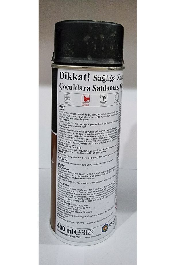 SPREY BOYA ÖZEL MAT SİYAH 400 ML