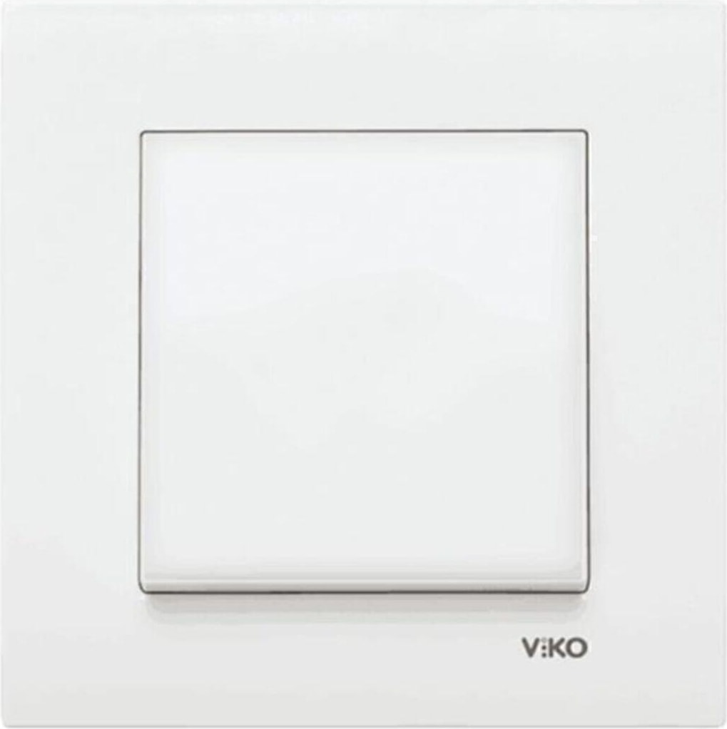 4 Adet - Kare Anahtar Elektrik Anahtarı Çerçeveli Beyaz