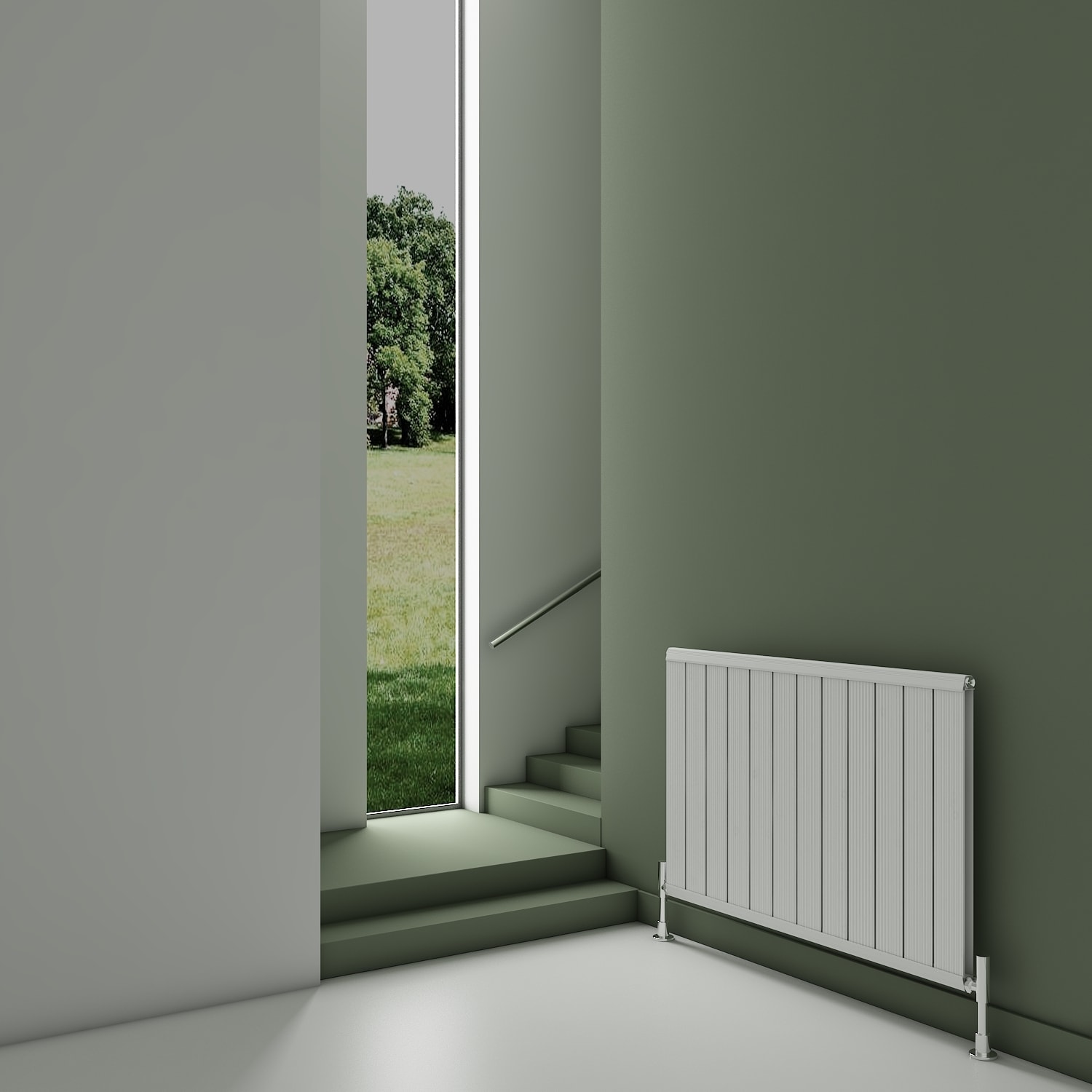 Elite Alüminyum Radyatör 600 x 745 mm-10 Dilim Kumlu Beyaz