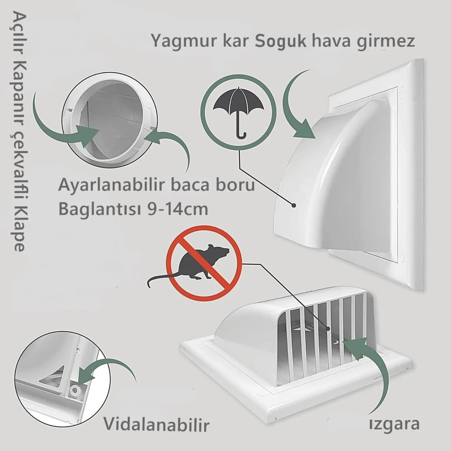 Yeni Nesil dablumbaz aspiratör klapesi