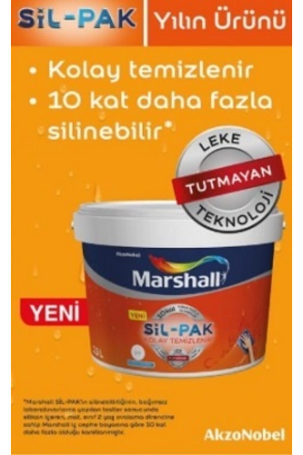 Sil-pak Leke Tutmaz Duvar Boyası 2.5 Lt / 3.5 Kg Şifon