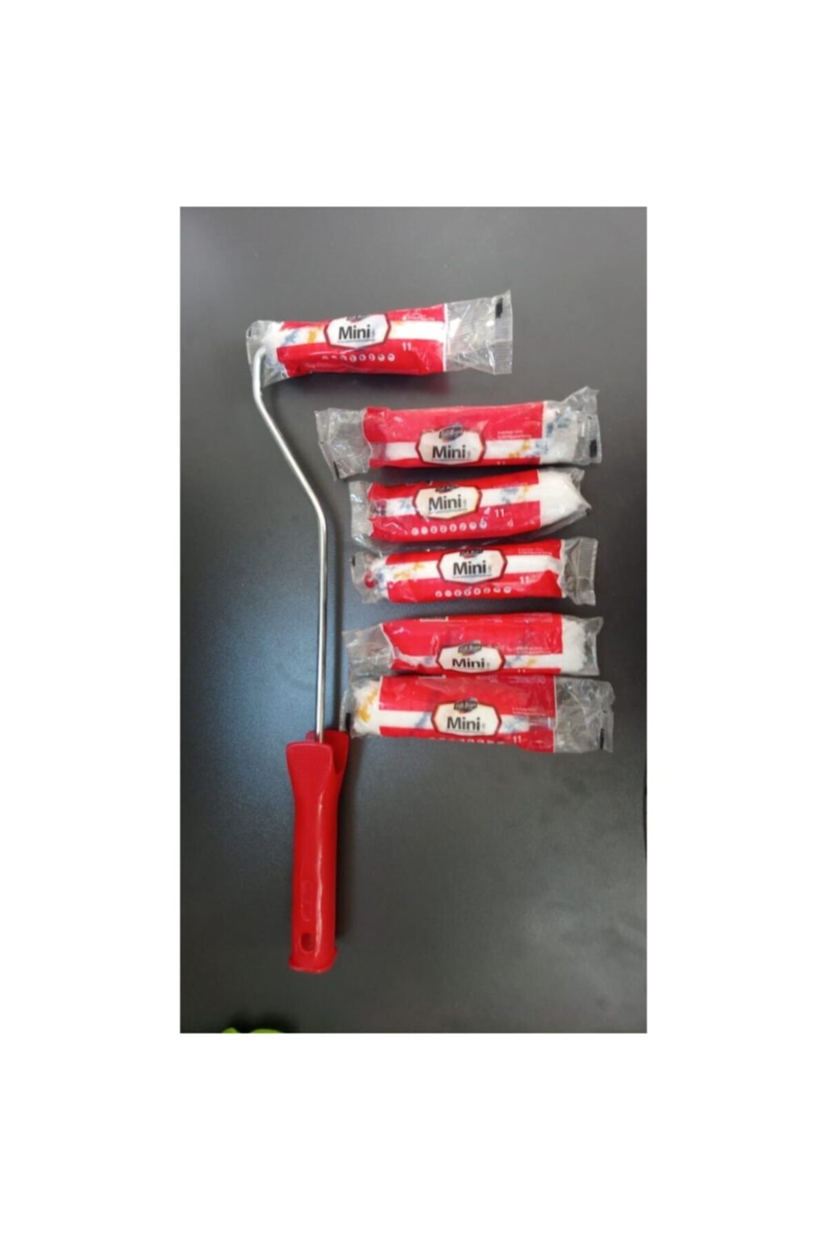 Silikonlu Boya Saten Boya Plastik Boya Rulosu 1 Saplı 5 Yedek Rulo