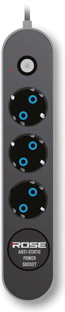 3m Kablolu GR-3003M Rose Model 3'lü Akım Korumalı Priz 16A 3x1,5mm