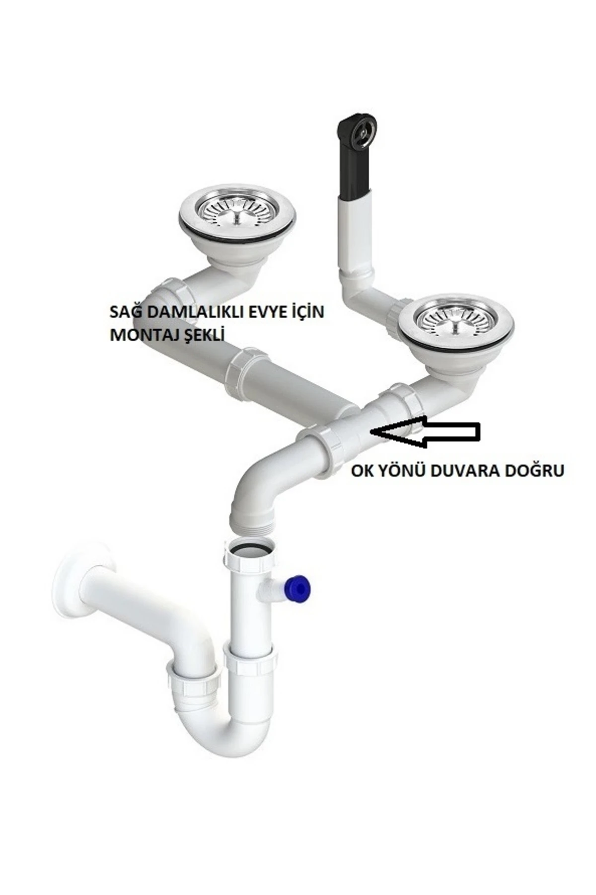 1,5 Göz Evye Sifon Takımı Made In Italy