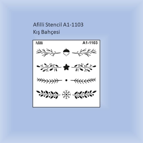 Afilli Stencil A1-1103 Kış Bahçesi 30X30