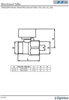 Mini Küresel Vana 1/2'' Mavi