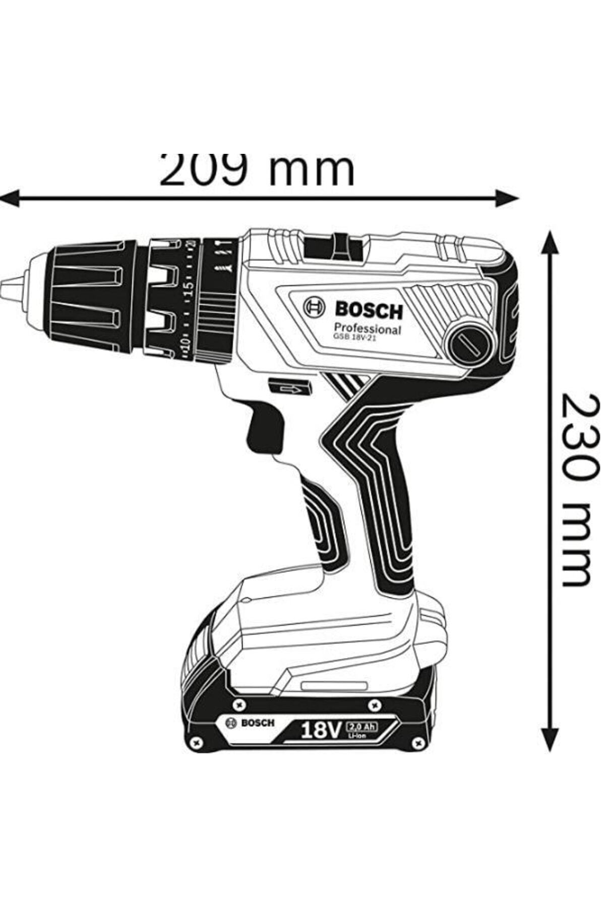 BOSCH Gsb 18v-21 Akülü Darbeli Vidalama Solo Makina (AKÜ YOKTUR.)