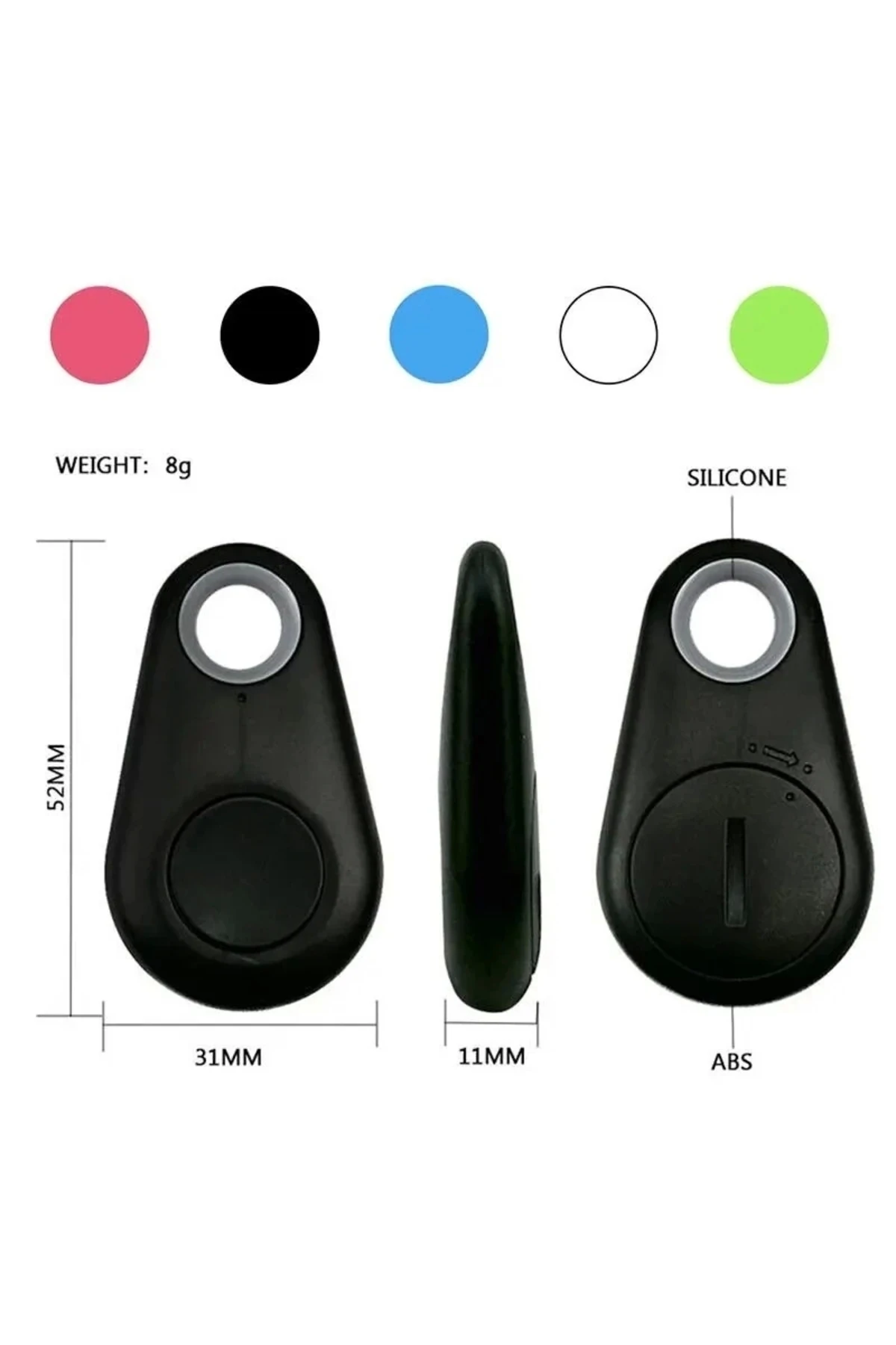 Mini Akıllı Anahtar Bulucu Bluetooth Tracker Evcil Hayvan Ve Eşya Gps Bulucu Anti-kayıp Sensör