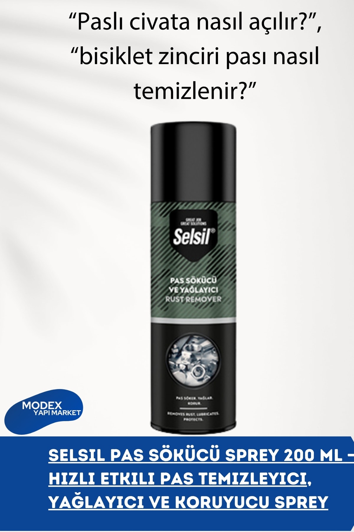 Pense Kerpeten Ingiliz Anahtarı Maymuncuk Temizleyici Pas Sökücü Ve Yağlayıcı Sprey 200 ml