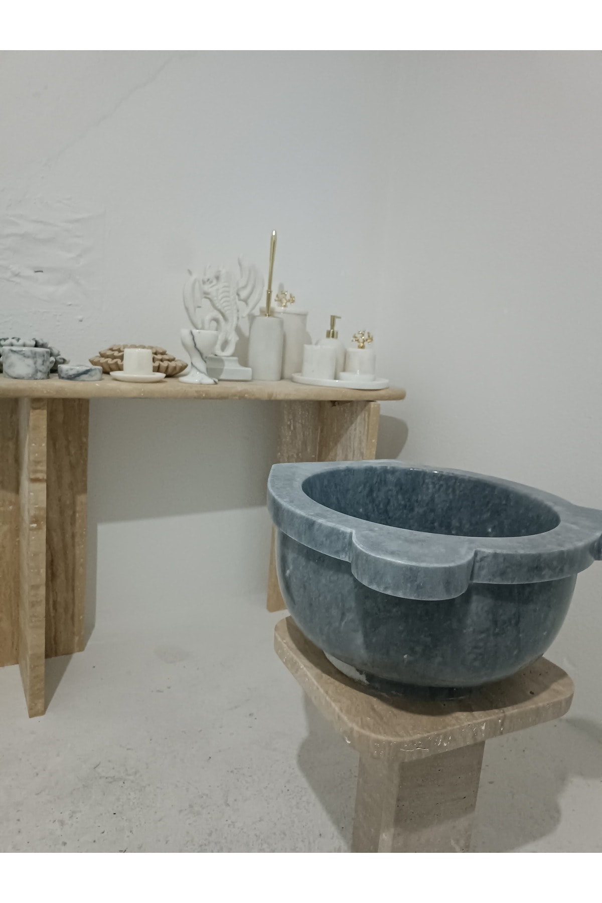 Mermer Kurna-hamam Kurnası-banyo Kurnası-ev Hediyesi-mermer Ev,banyo Aksesuarları