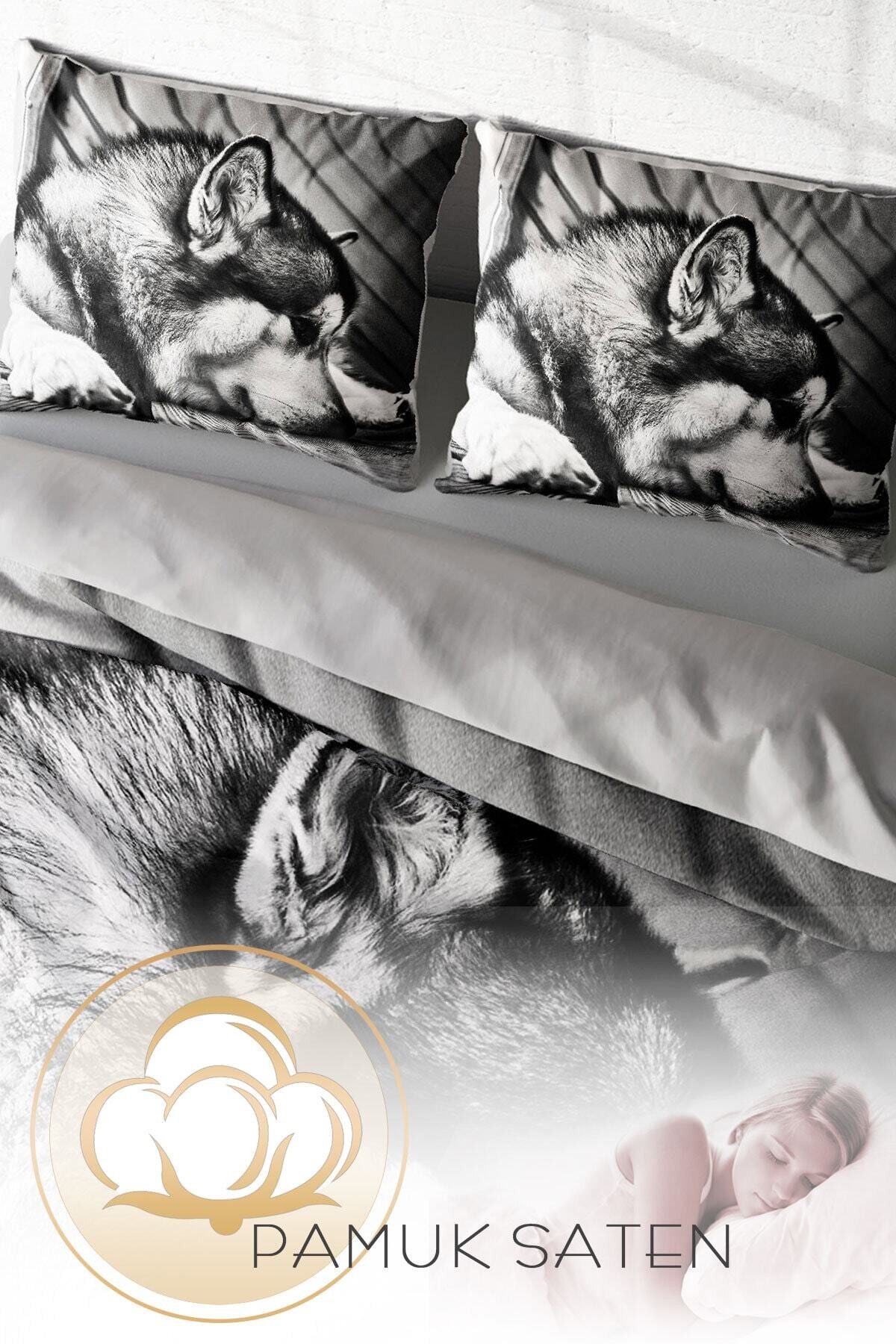 Kıng Sıze Wolfie 3d Çift Kişilik Nevresim Takımı 220x240cm