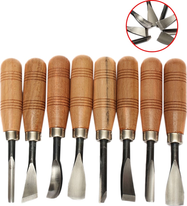 Adet/takım Ağaçkakan Kuru El Ahşap Oyma Araçları Çip Detay Keski Set Bıçak Aracı