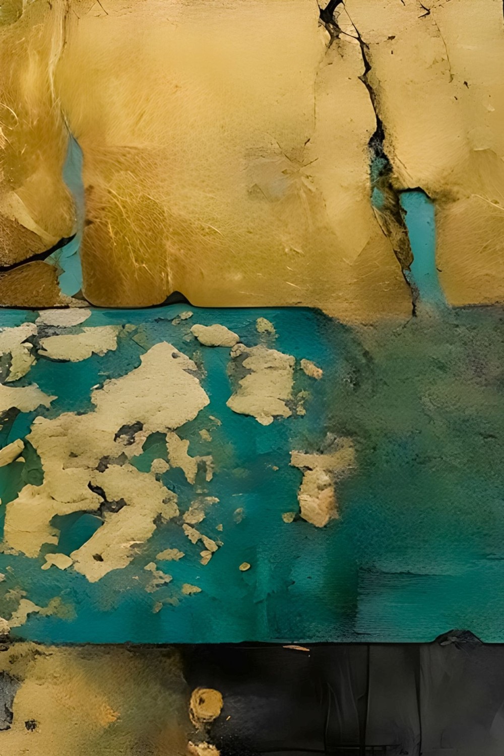 |zümrüt Yeşil Gold Renk Abstract Art |çerçeveli Cam Tablo 3lü Dikey