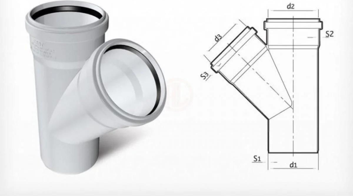 Boru Pvc Tek Çatal 110/110*45°