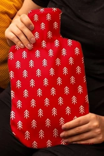 Hediyesepeti Yeni Yıl Hediyesi Sıcak Su Torbası - Tasarım Kılıflı Termofor - El Ayak Isıtıcı