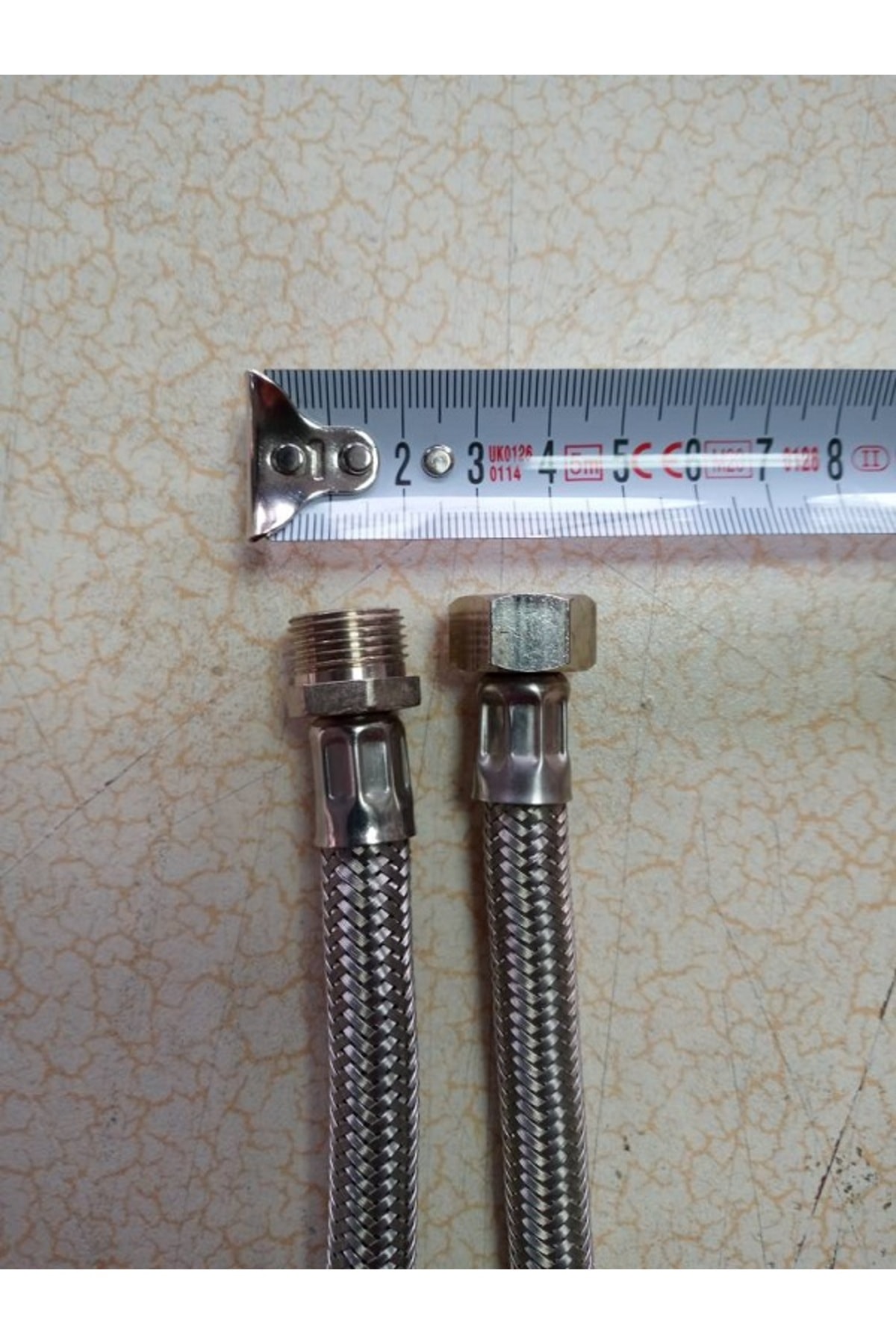 2 Adet 70 Cm Batarya (armatür) Flex -spral Sıcak - Soğuk Su Çelik Örgülü Bağlantı Hortumları