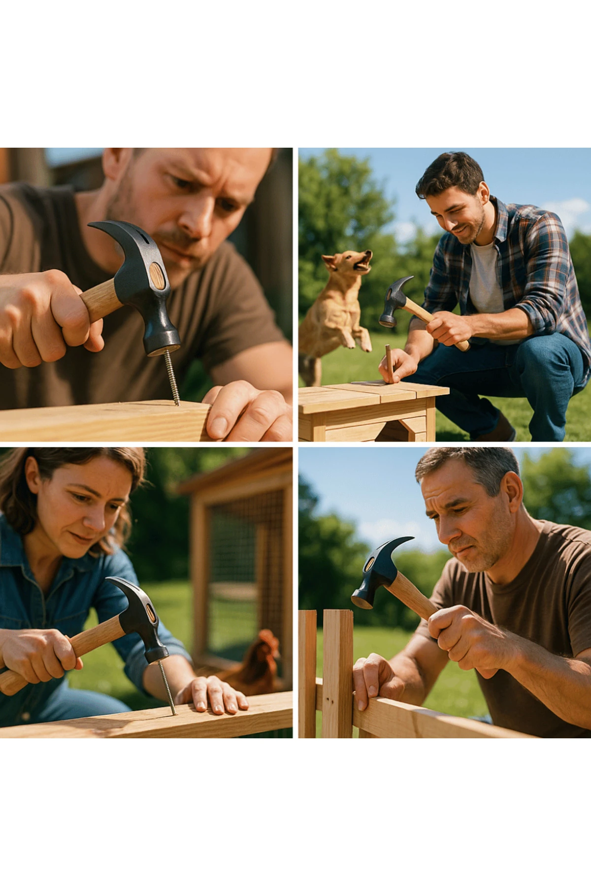 320gr Profesyonel Çatal Ağızlı Ahşap Sap Claw Çekiç 12cm Çelik Ergonomik Çivi Sökme Çakma Dayanıklı