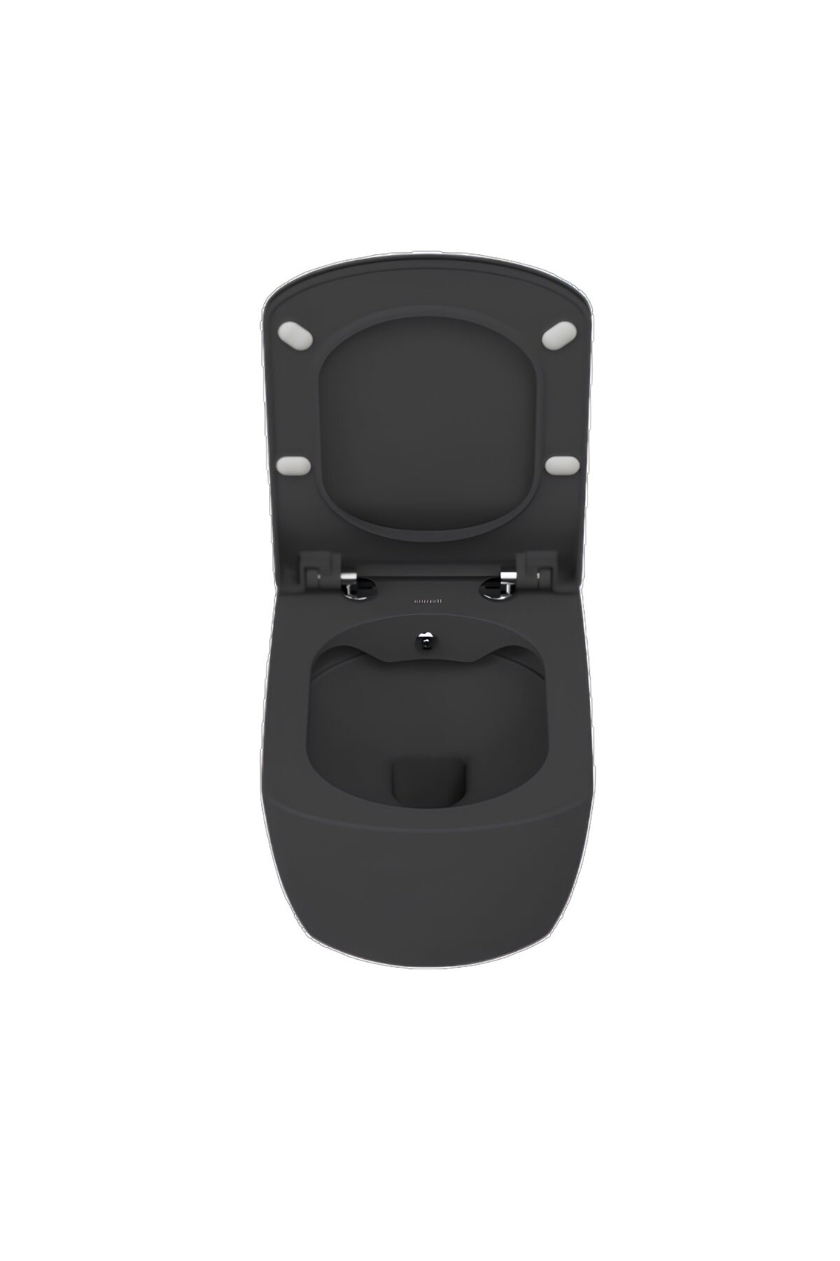 Elegant Mat Antrasit Kanalsız Asma Klozet EG321, Elegant Duroplast Yavaş Kapak