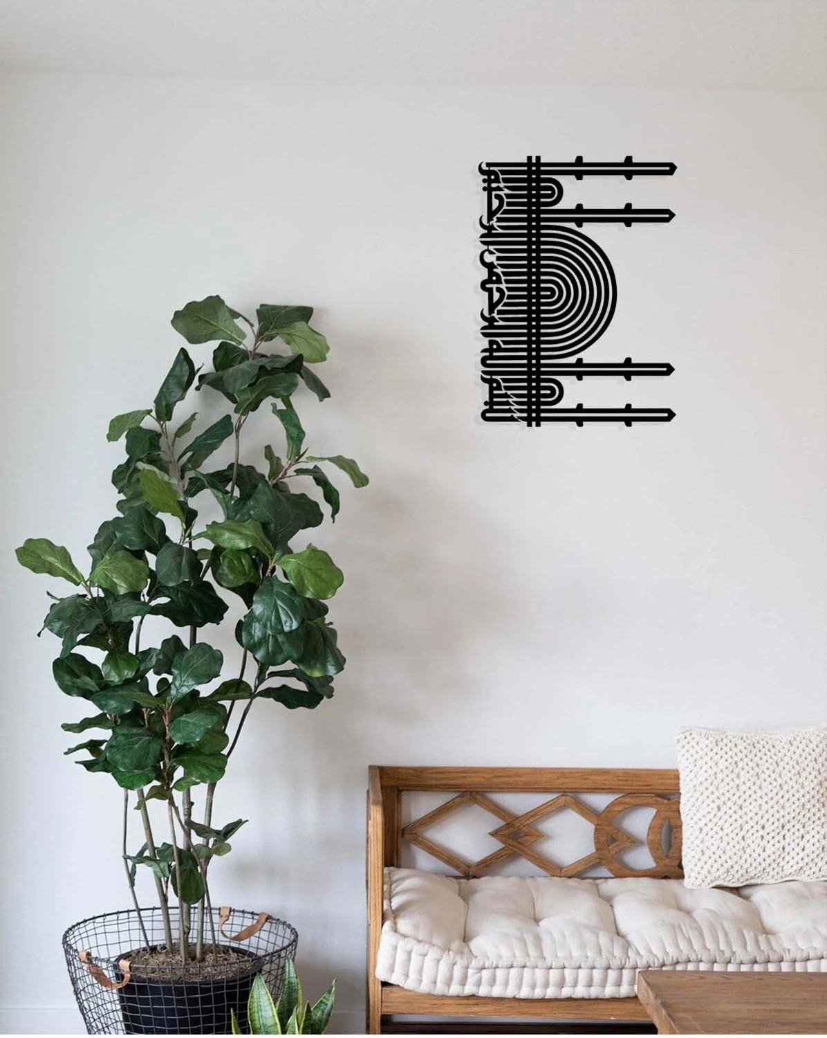 -Bismillahirrahmanirrahim Cami Motifli Islami Metal Tablo - Islami Ev Dekorasyonu - Dini Duvar Tabloları - 70 X 50 - Cm - Sıyah-Islm-056