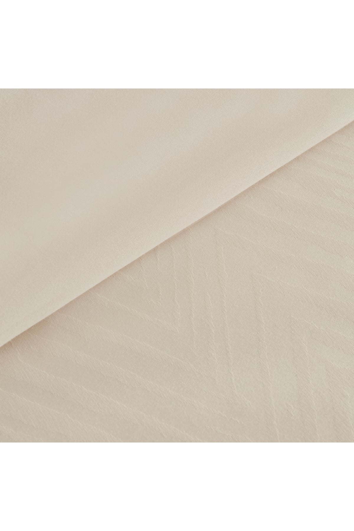 Sion %100 Pamuk Jakarlı Saten King Size Nevresim Takımı Ekru