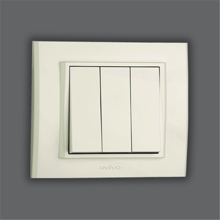 Üçlü Anahtar  Grano Krem Renk