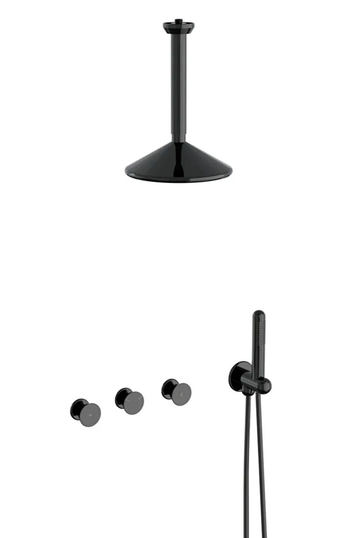 Duş Seti, Liquid, Ankastre (Sıva Üstü Grubu) Parlak Siyah, A4277739