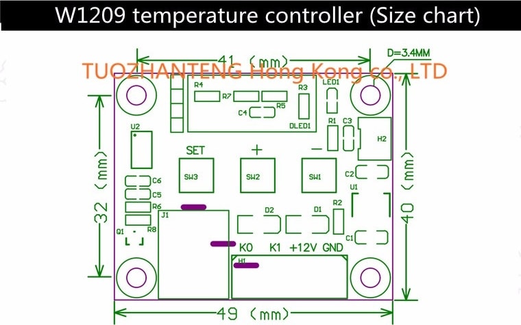 Dijital Termostat 12v Akvaryum Kuluçka Buzdolabı Termostat thr206