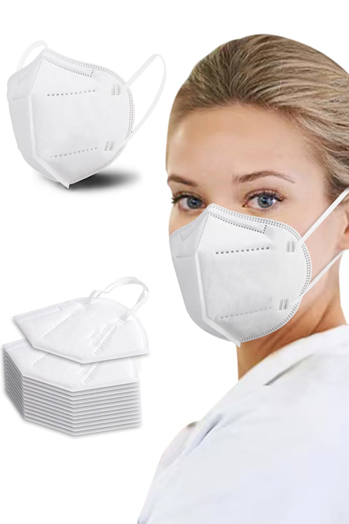 Ffp2 Nr Meltblown 100 Adet Maske 5 Katlı Tekli Ambalaj Koruyucu Maske