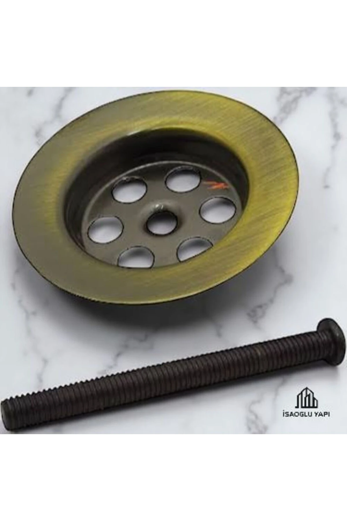 Antik Gold Lavabo Gideri Eskitme Süzgeç Antik Gold Vida Dahil