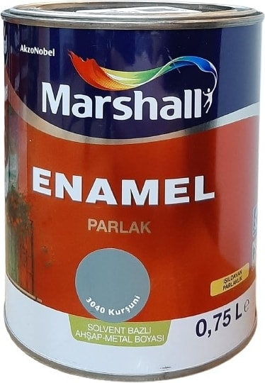 Enamel Parlak 3040 Kurşuni 0,75 Lt