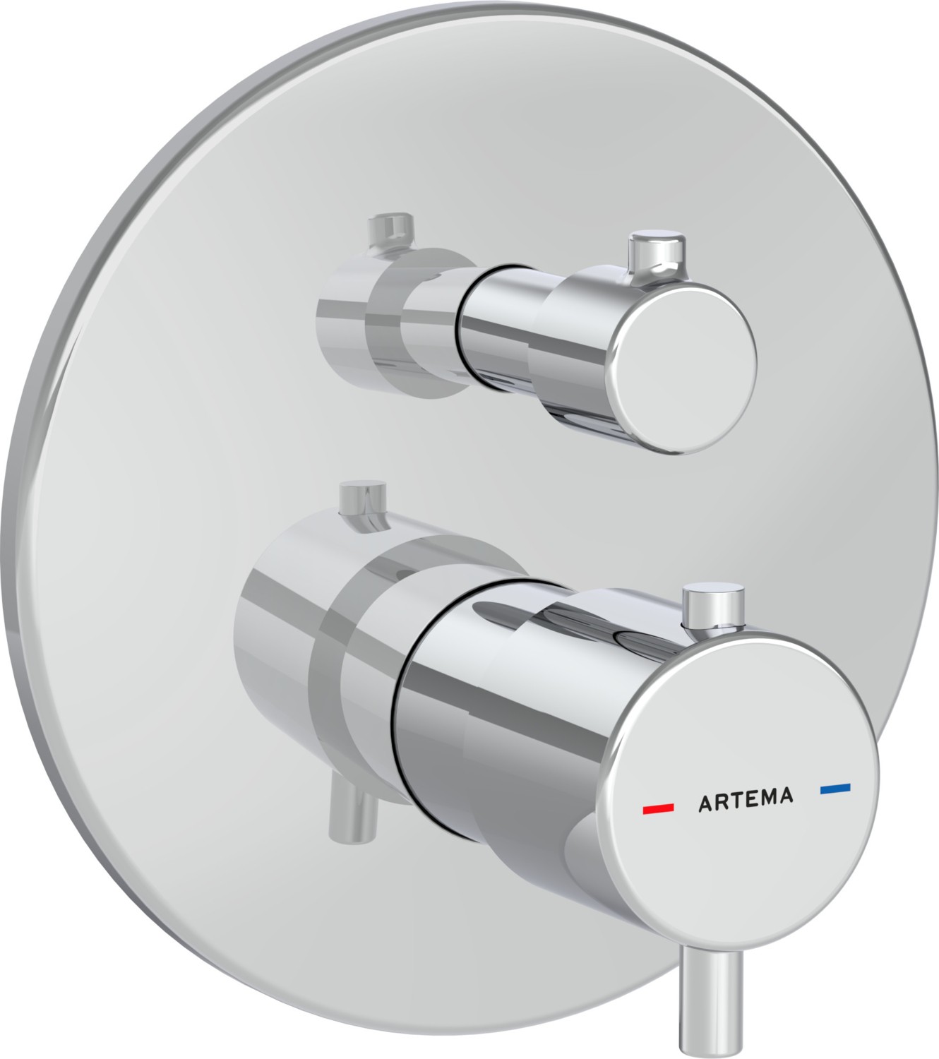 Root Round A43258 Ankastre Termostatik Banyo Bataryası, Krom