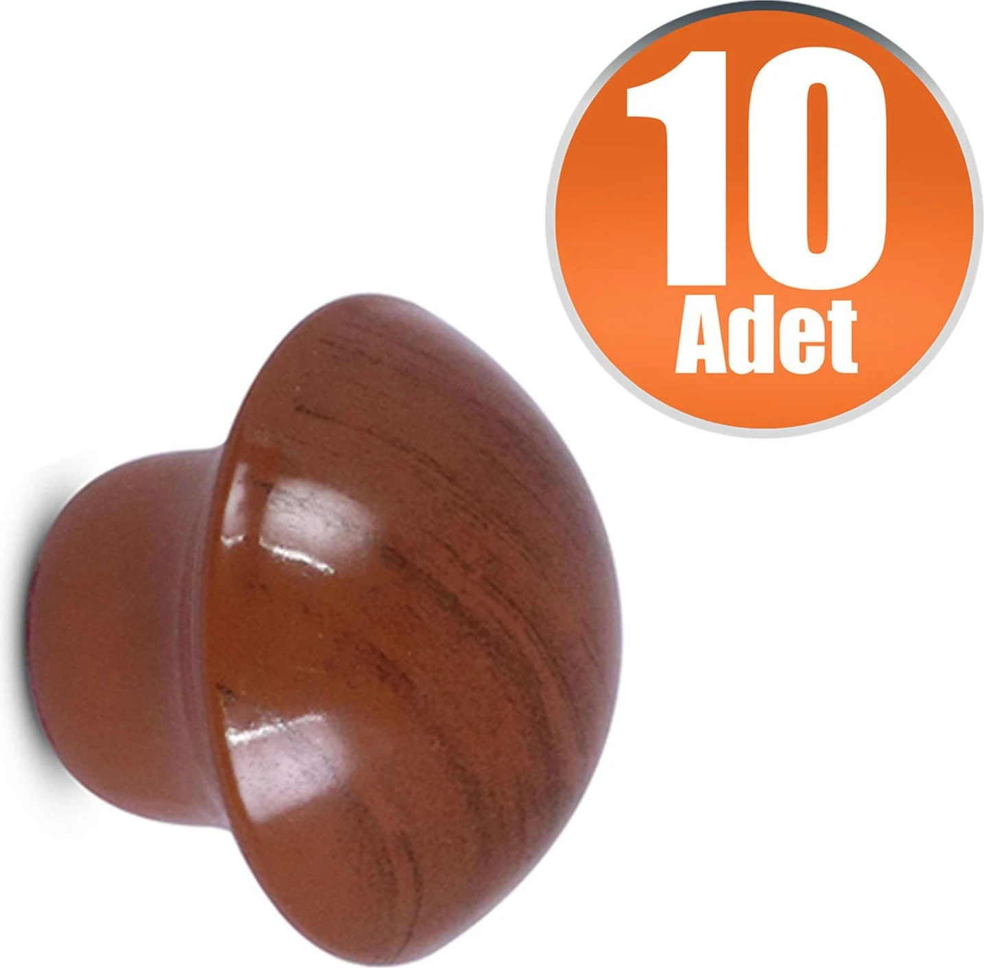 Mantar Düğme Kulp Çekmece Dolap Kapak Kulpu Kulbu Armut Renk Tek Vidalı Kulpları (10 ADET)