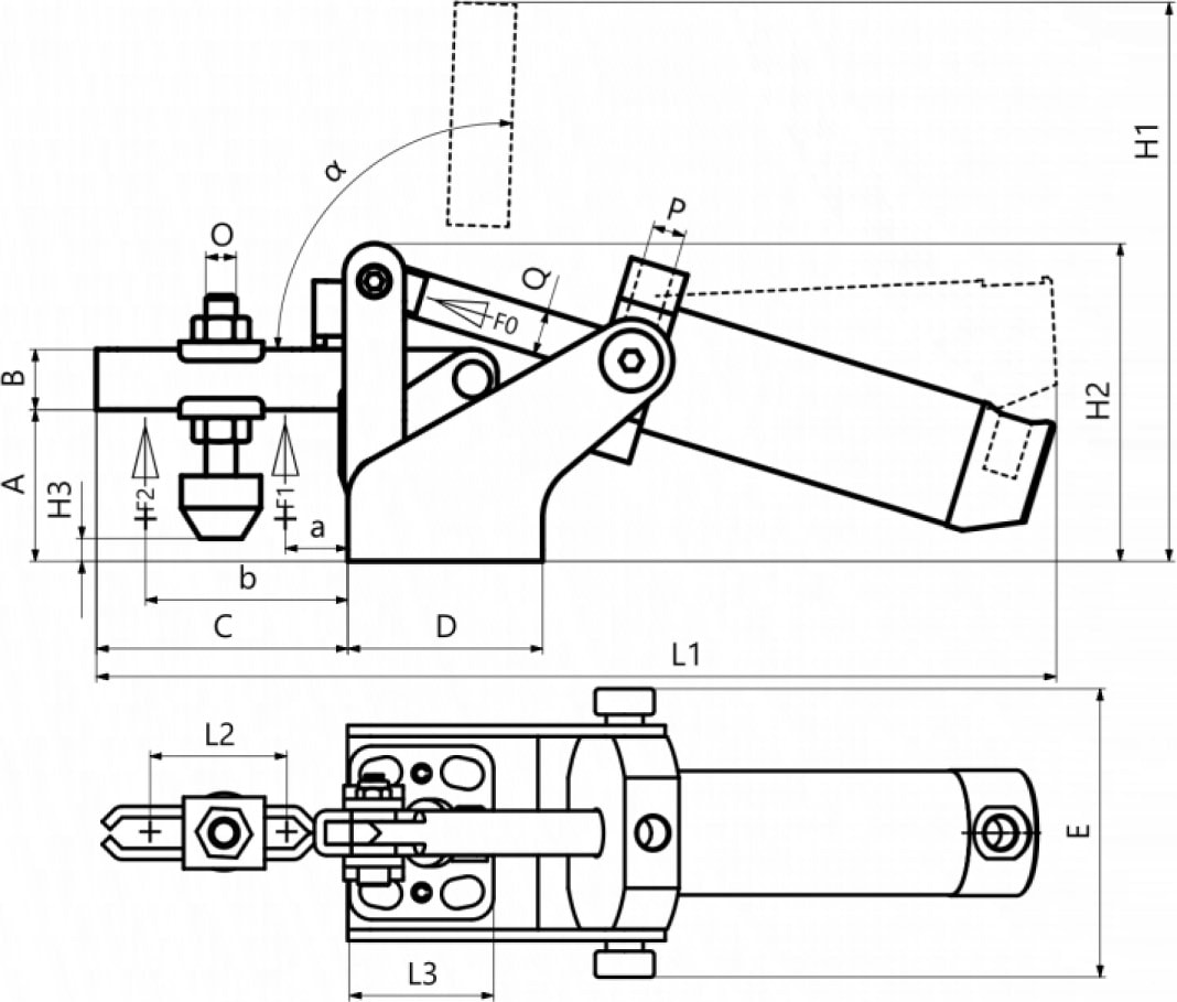 Pnömatik Silindir Yatay Montaj Ayağı 600-3 (Model 23845)