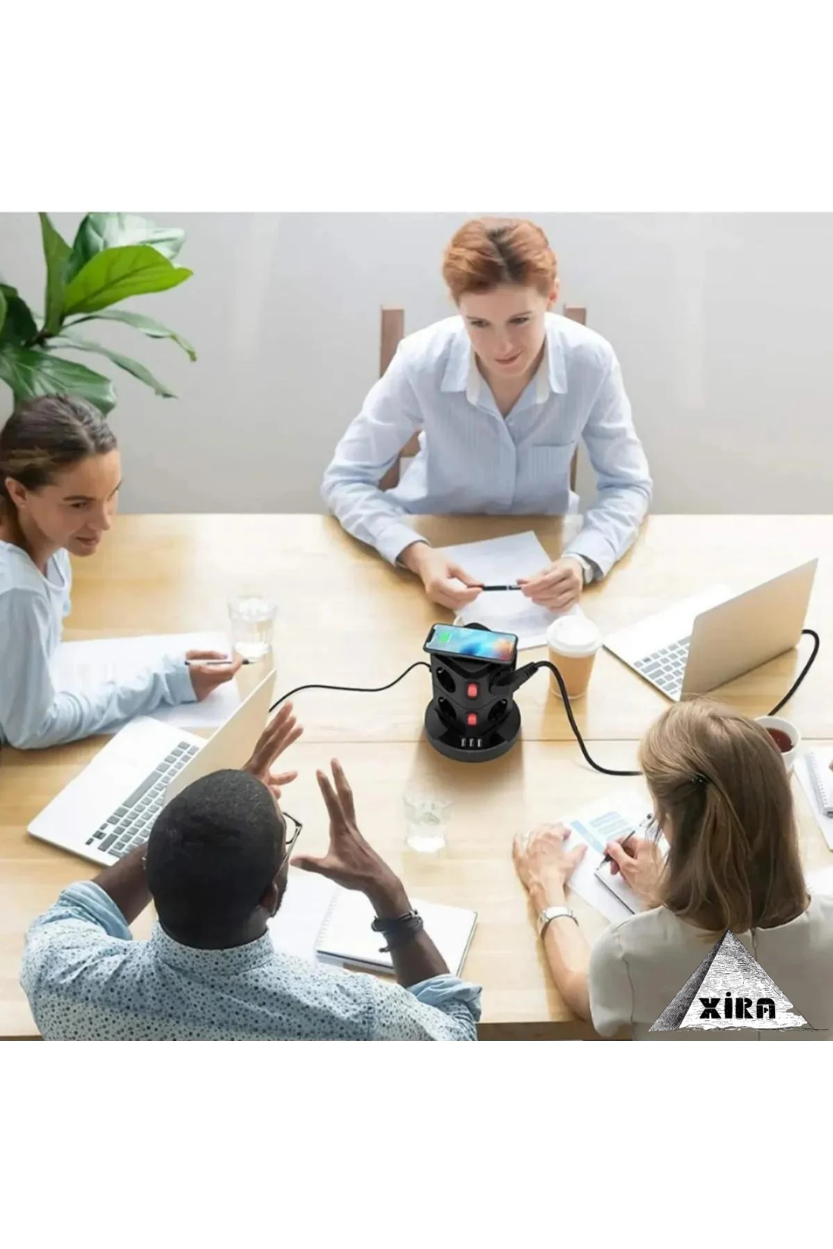 Akıllı Priz Kablosuz Magsafe Özellikli Akıllı Kule Priz 8x Priz 3x USB 2.4 Amper